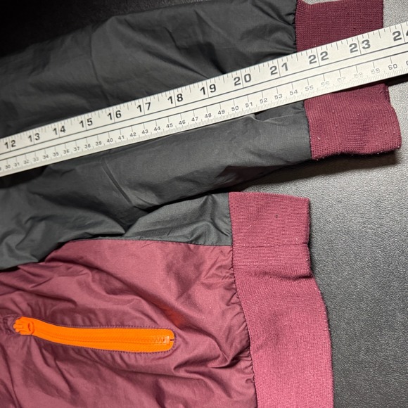 Nike Windrunner Hooded Jacket Orange Burgundy Black Colorblock Zip Up Mens XL - Picture 5 of 7